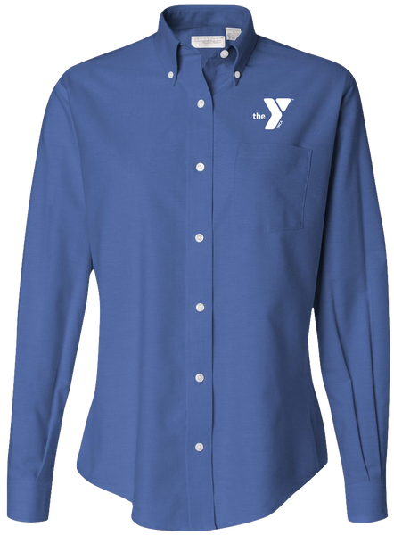 YMCA Womens Long Sleeve Button Up